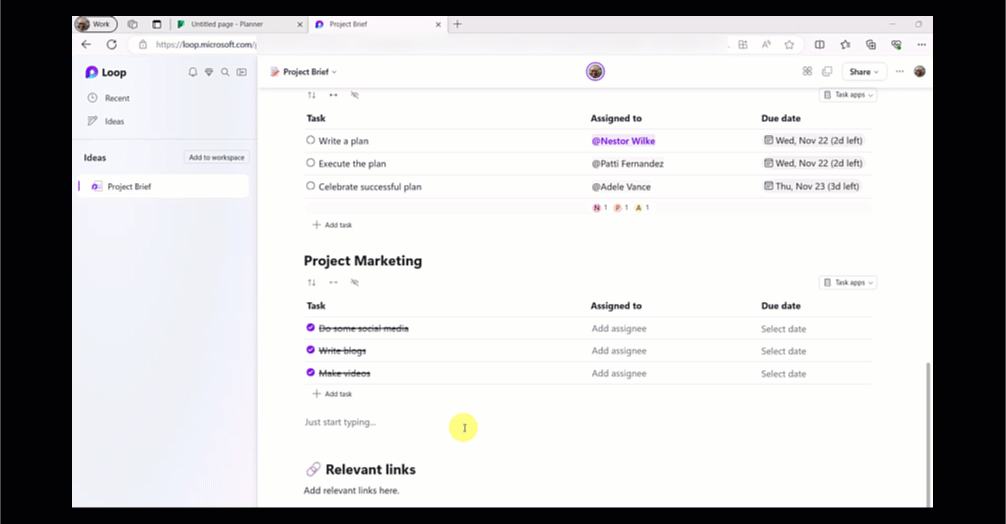 GIF of Planner component