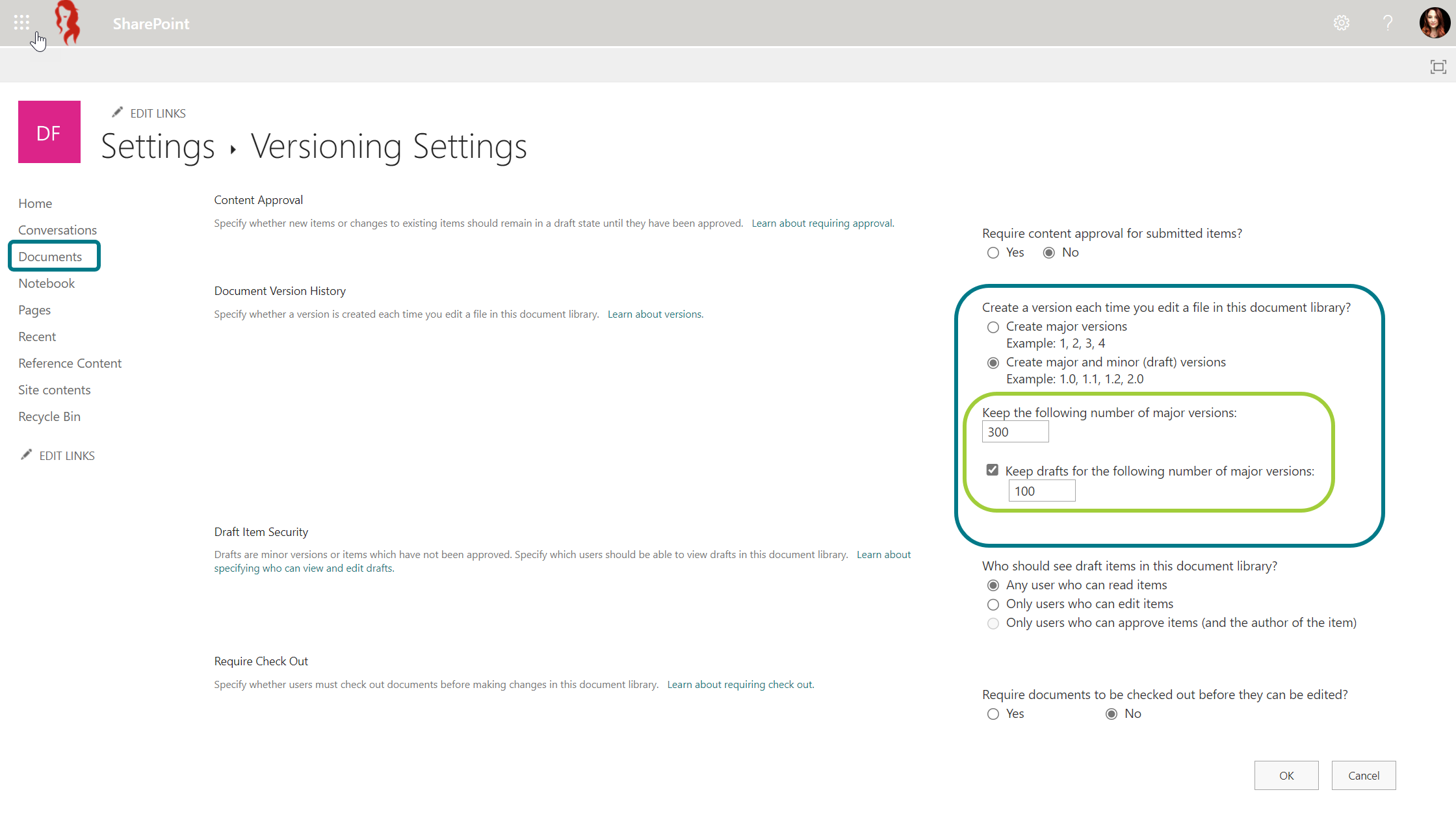 DF Docs Settings 3