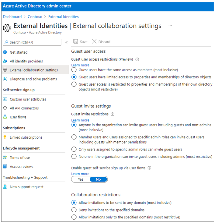 Microsoft Teams Guest access settings in Admin Center