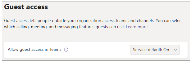 Guest access in Teams enablement