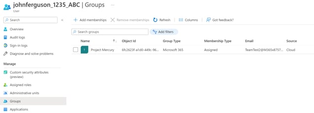 Specific details about Group an individual Guest user has access to
