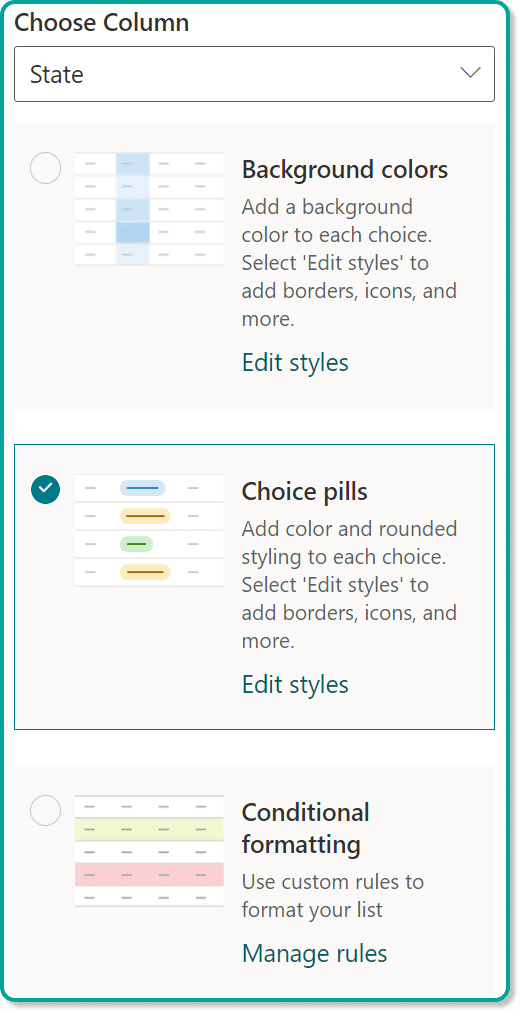 Sharepoint content management - Column Formatter