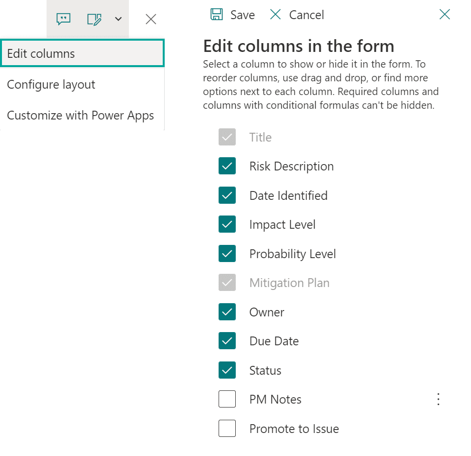 Sharepoint content management - Edit Columns