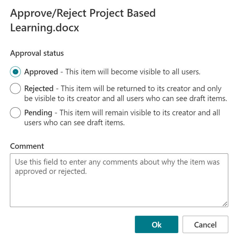sharepoint document management features - approvals