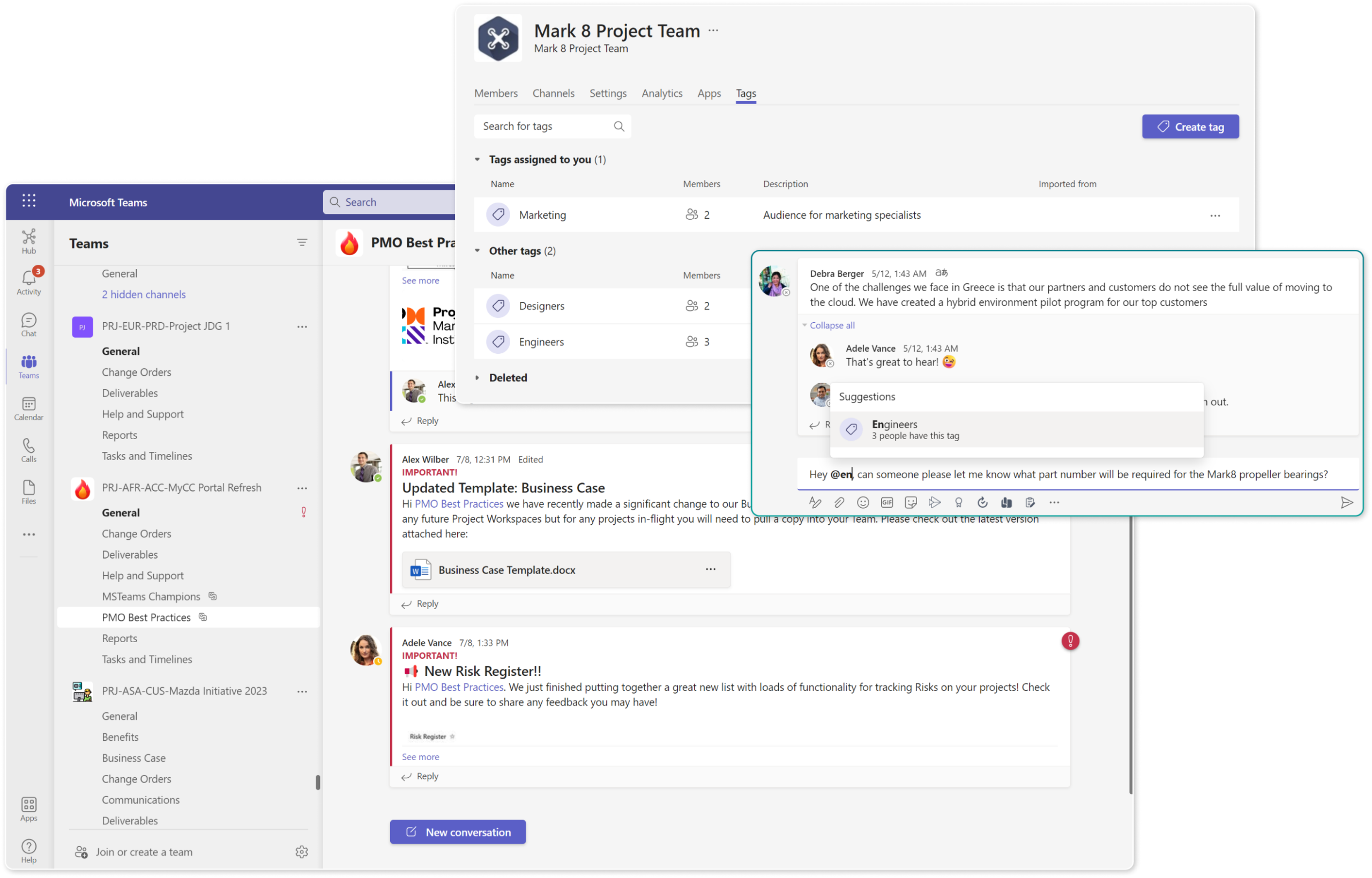using tags in microsoft teams