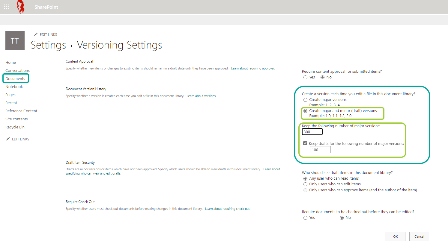 TT Document Settings 1