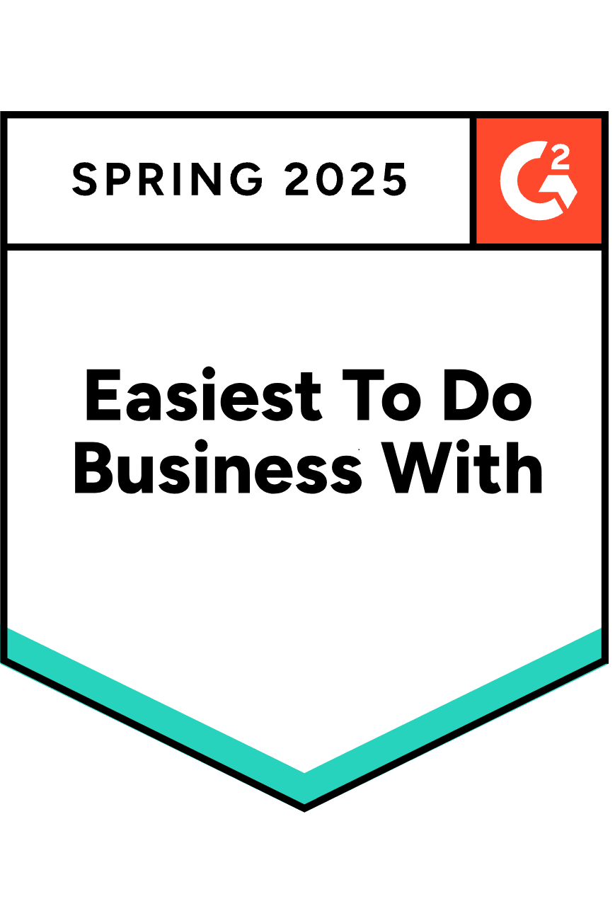 G2 badge: Spring 2025 Easiest to Do Business With