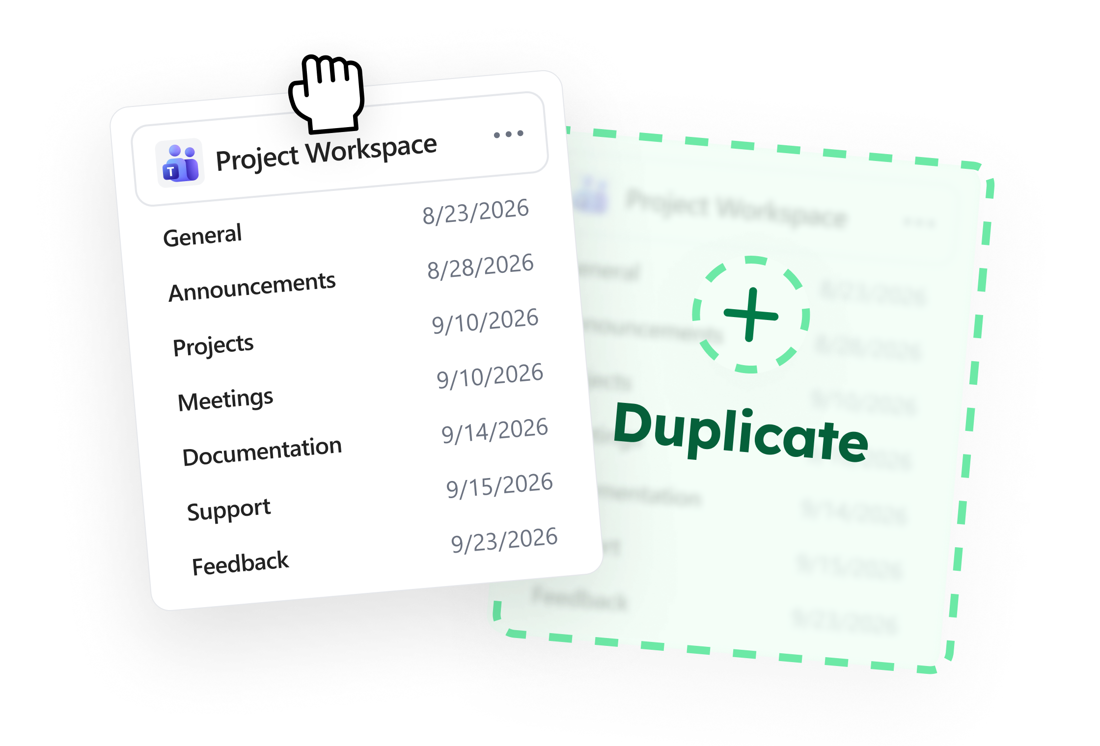 Orchestry live templating duplicating an existing Microsoft 365 project workspace into a reusable provisioning template