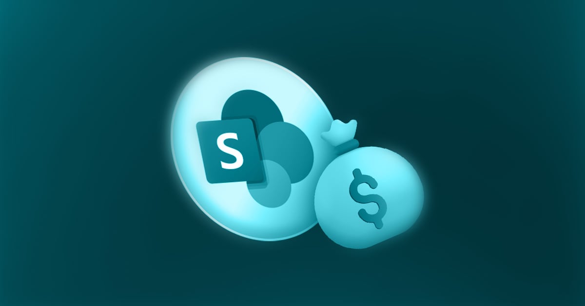 SharePoint logo with money bag