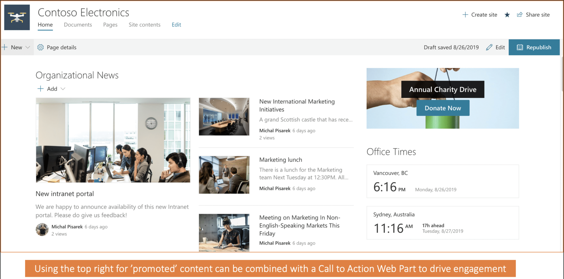 SharePoint Online CTA Example - Screenshot