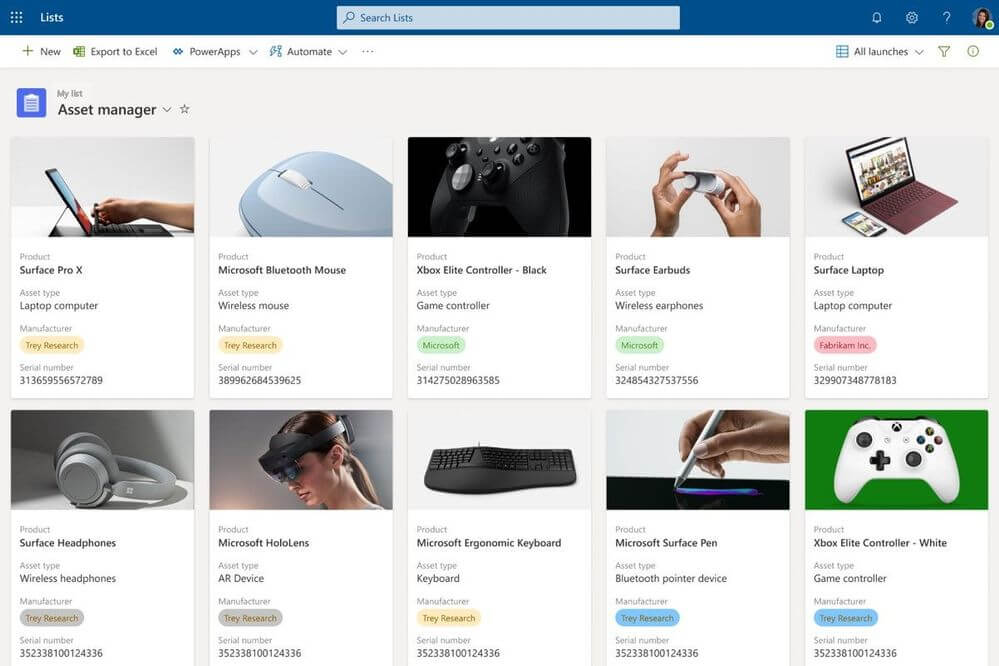 Microsoft Lists asset manager overview