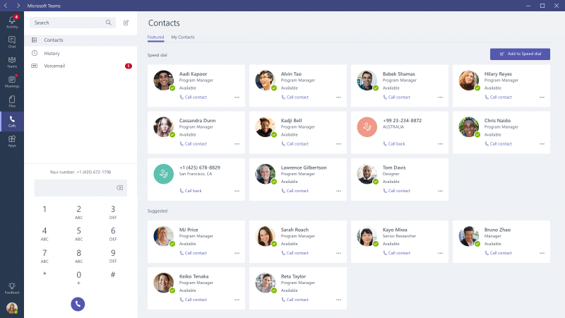 What is Microsoft Teams? Screenshot Phone Call Functionality