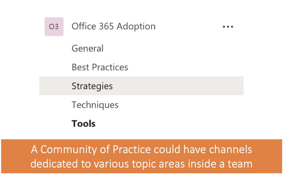 Screenshot - Microsoft Teams Best Practices - Splitting Channels by topic area in MS Teams
