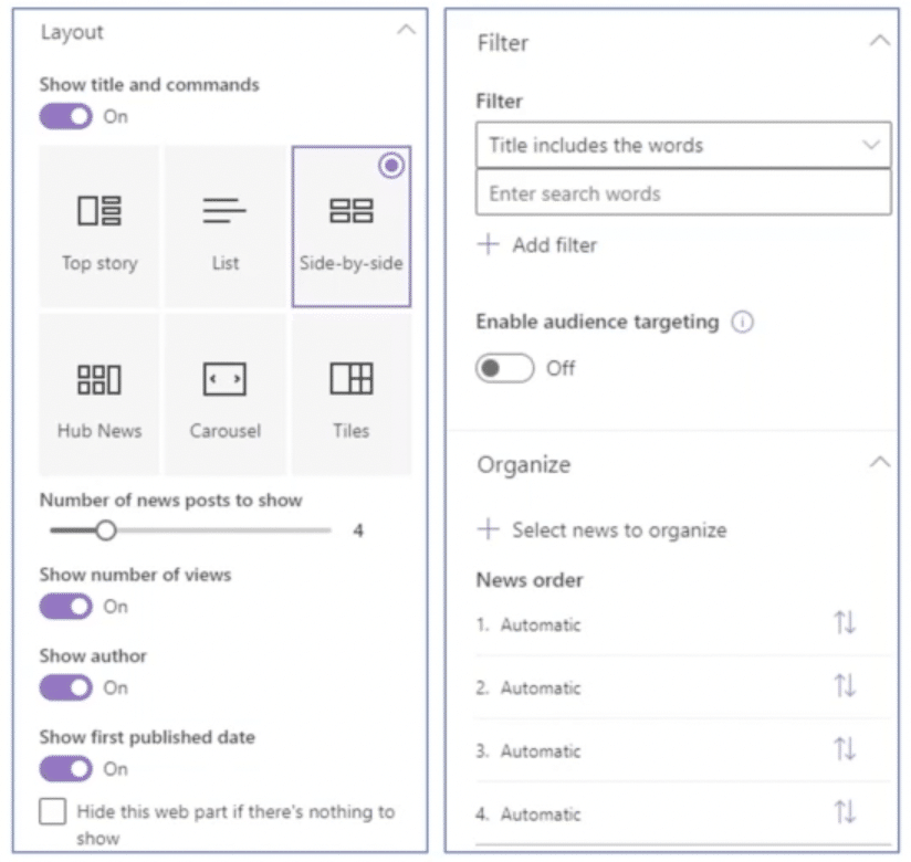 SharePoint News - Choose what to Display