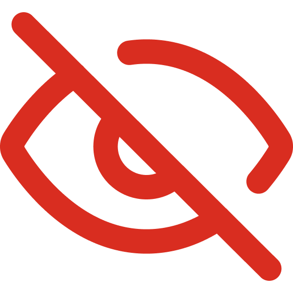 Not visible icon 01